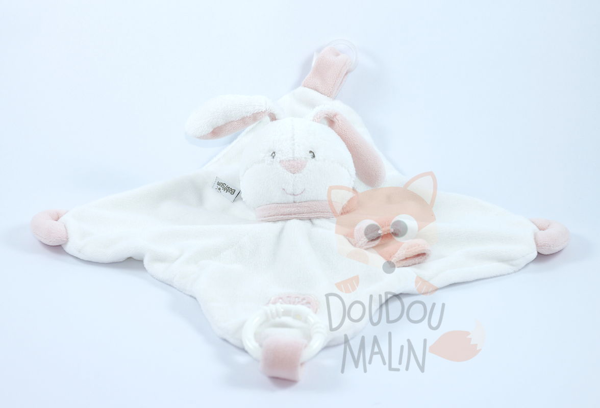  white is white baby comforter rabbit pink white 